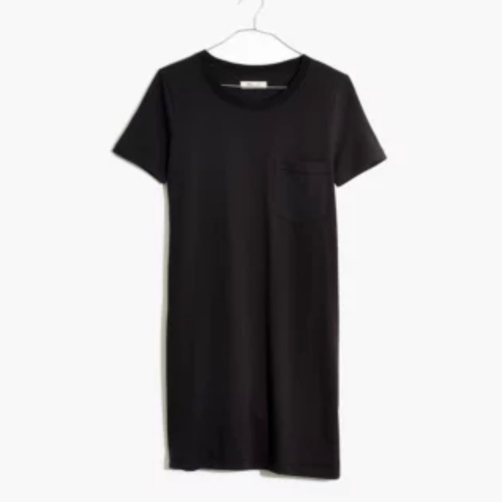Madewell Black Pocket Tee Dress sz M 🧡